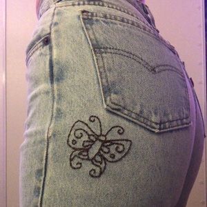 Butterfly Embroidered Vintage Levi’s